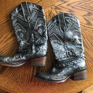 EUC Corral Studded Cowboy Boot